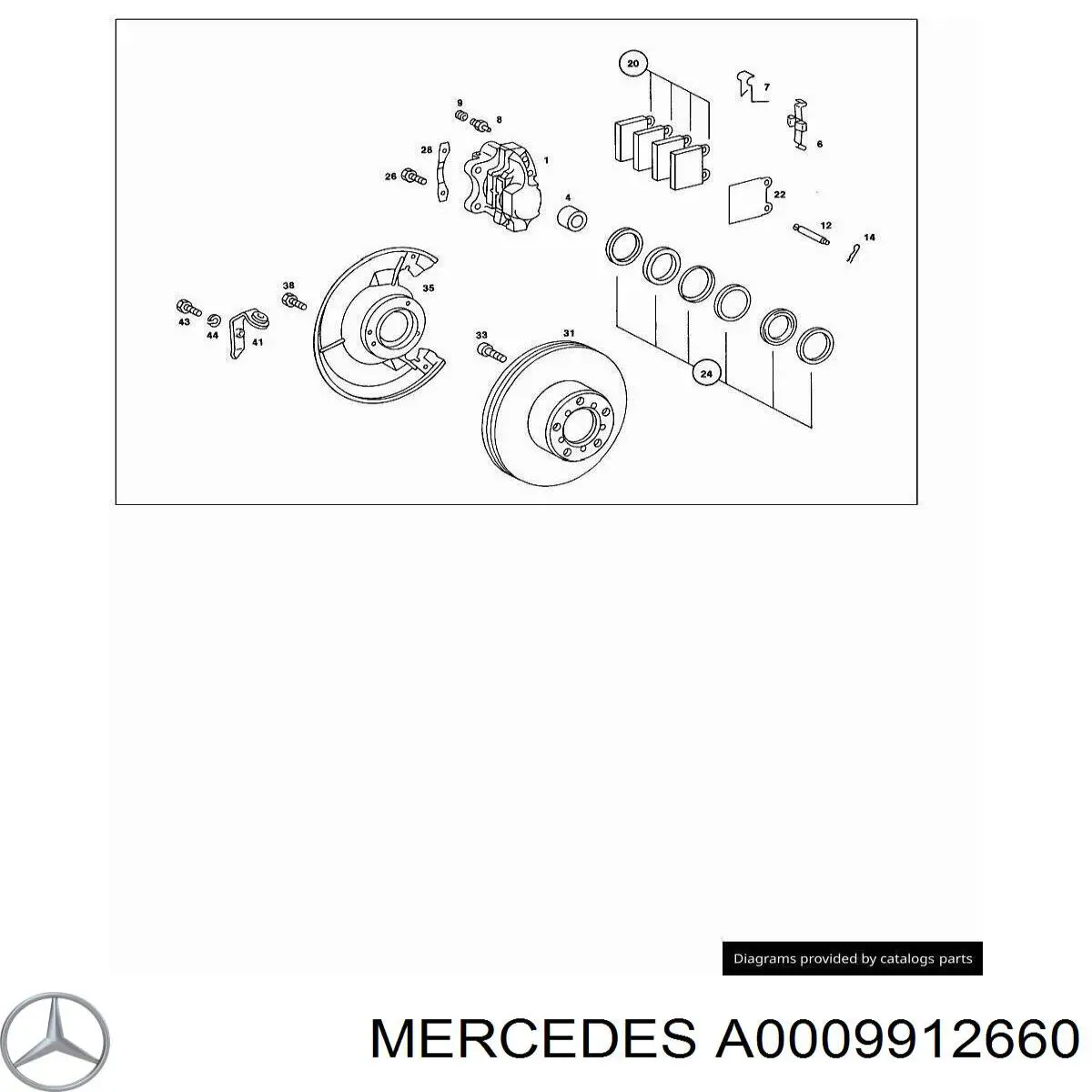  Mercedes A0009912660 цена, от 44.99 USD