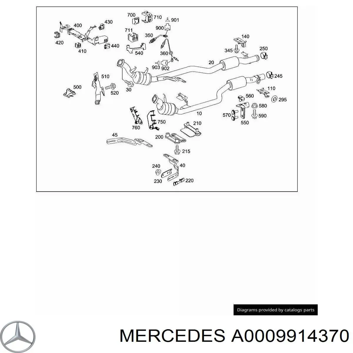  Mercedes A0009914370 цена, от 2.64 USD