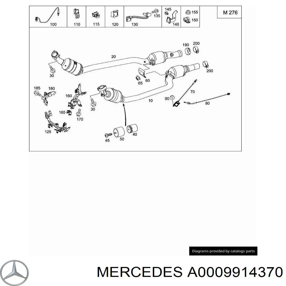  Mercedes A0009914370 цена, от 2.64 USD