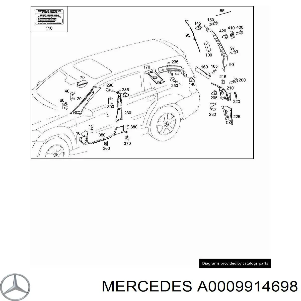 A0009914698 Mercedes 