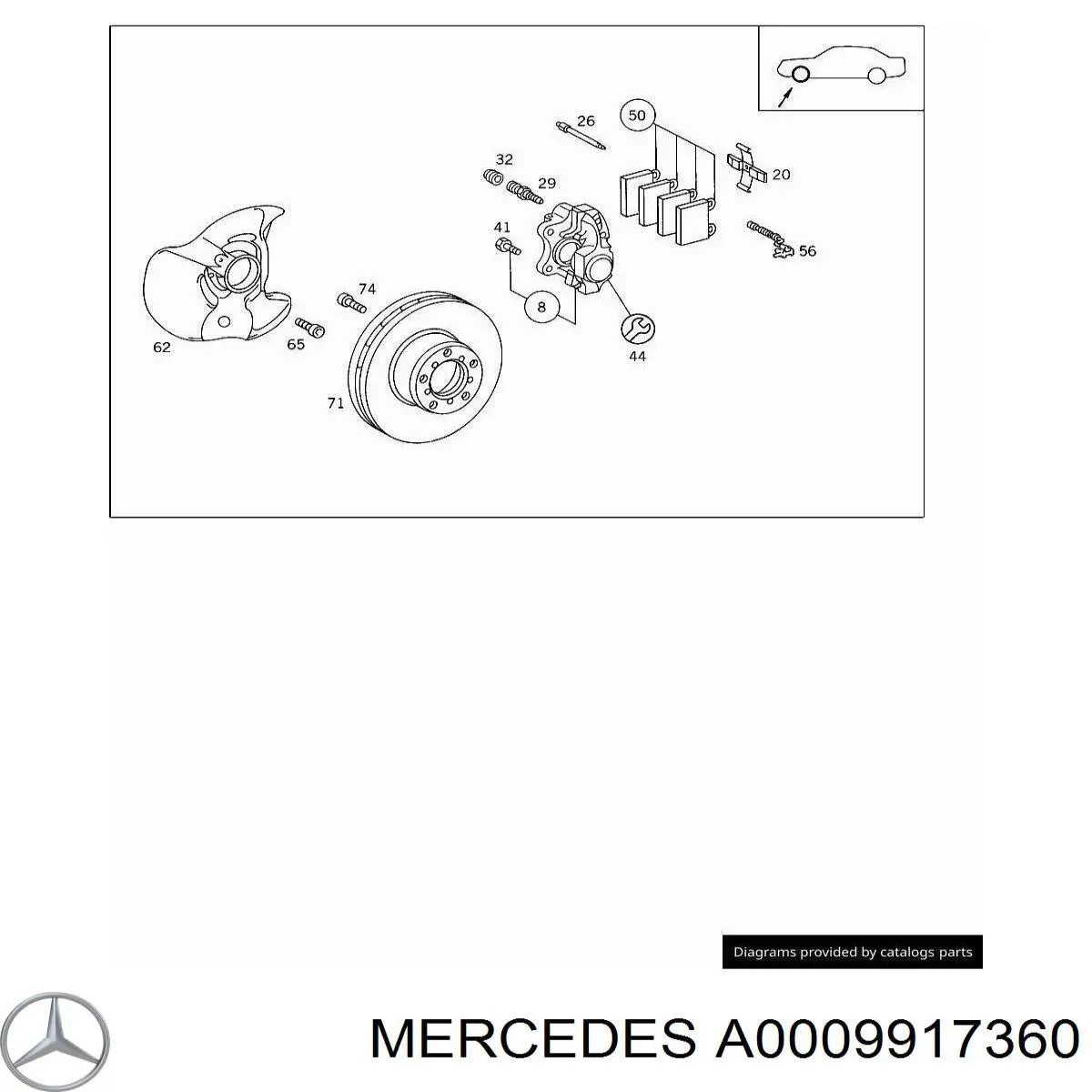  Mercedes A0009917360 цена, от 6.20 USD