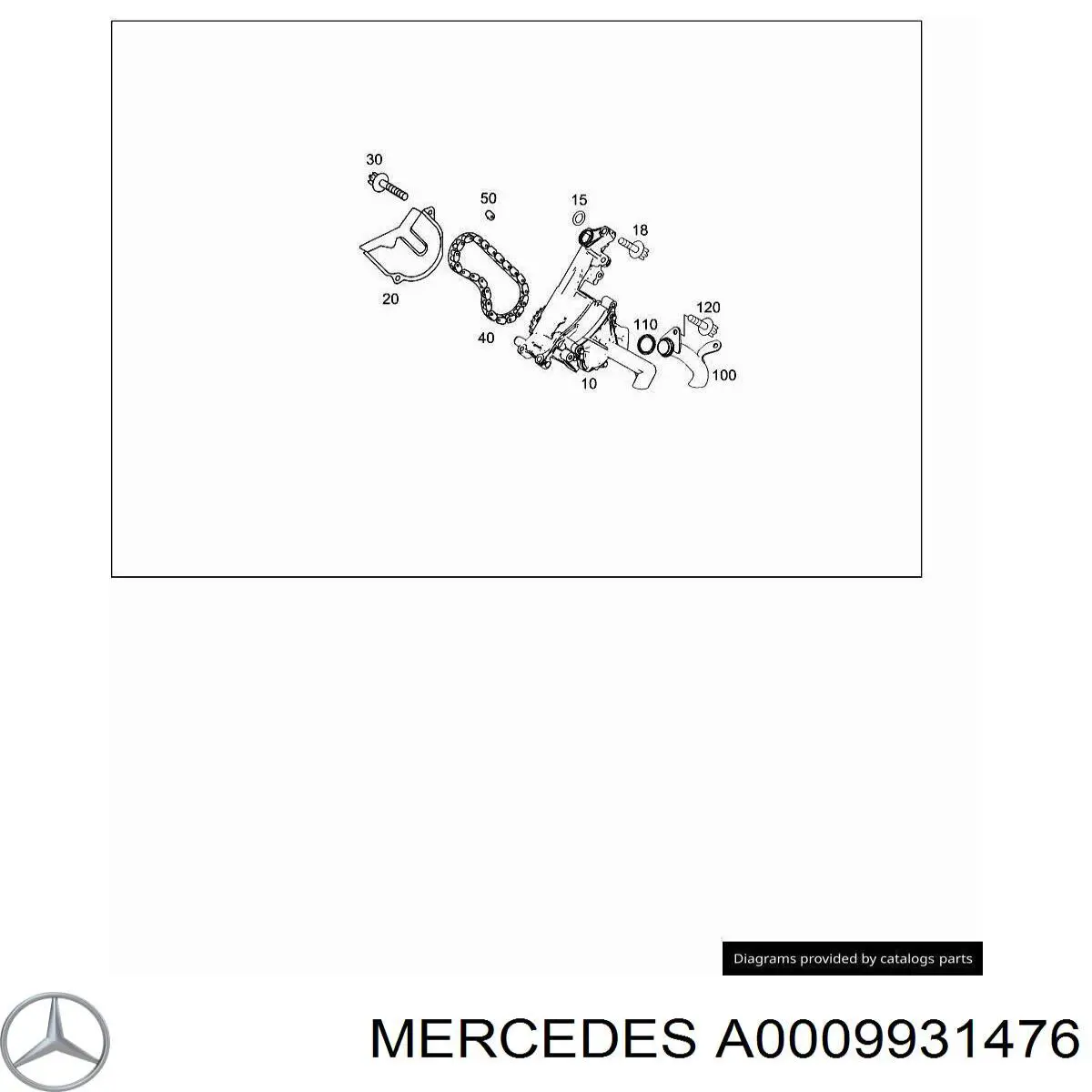 Цепь масляного насоса Mercedes A0009931476