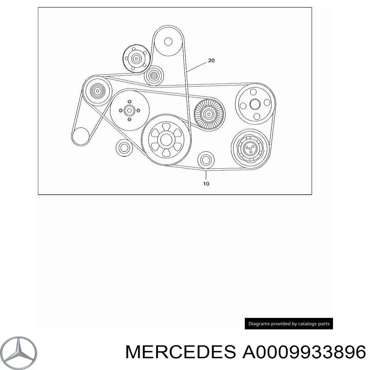 A0009933896 Mercedes ремень генератора