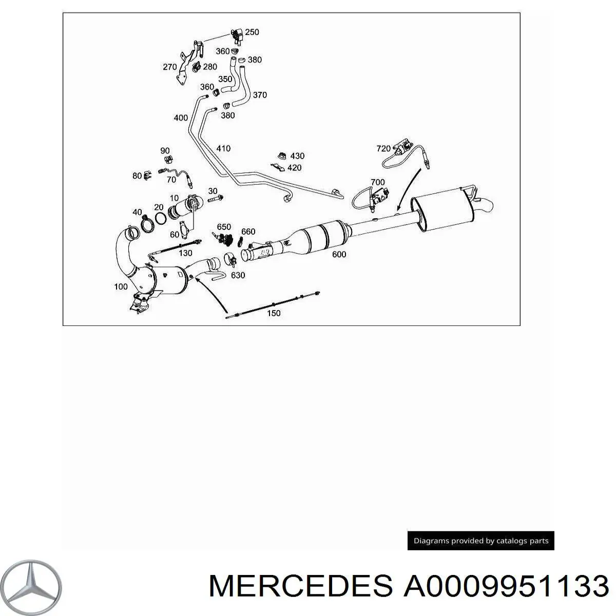 A0009951133 Mercedes соединительный хомут выпускного коллектора