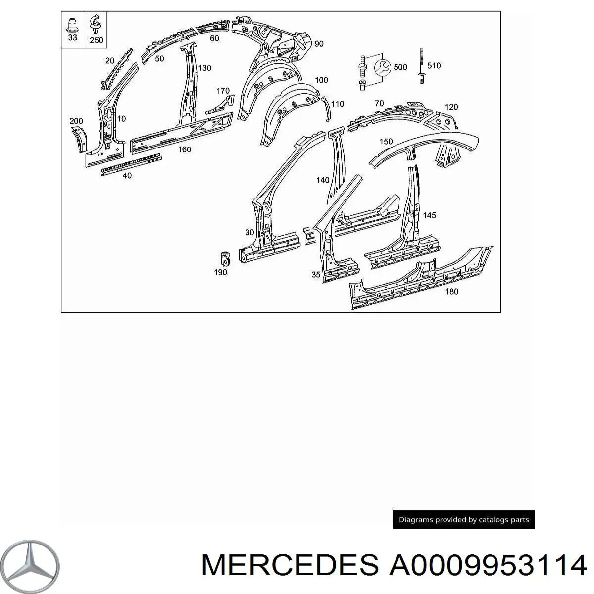  Mercedes A0009953114 цена, от 6.07 USD