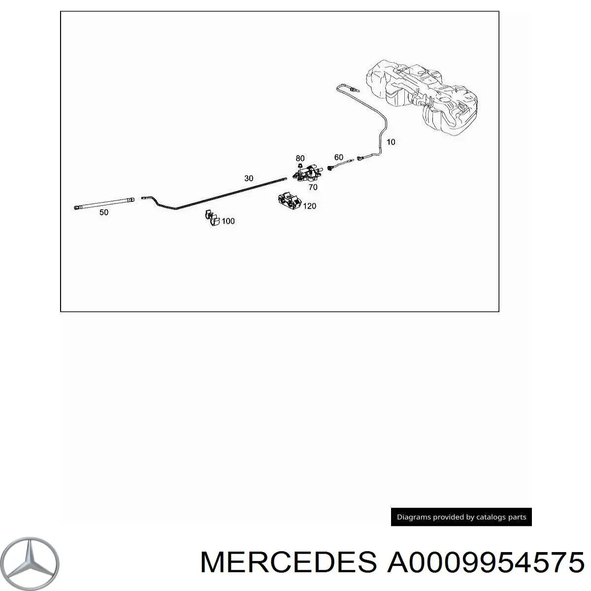 Фиксатор (скоба) проводки Mercedes A0009954575 цена, от 1.37 USD