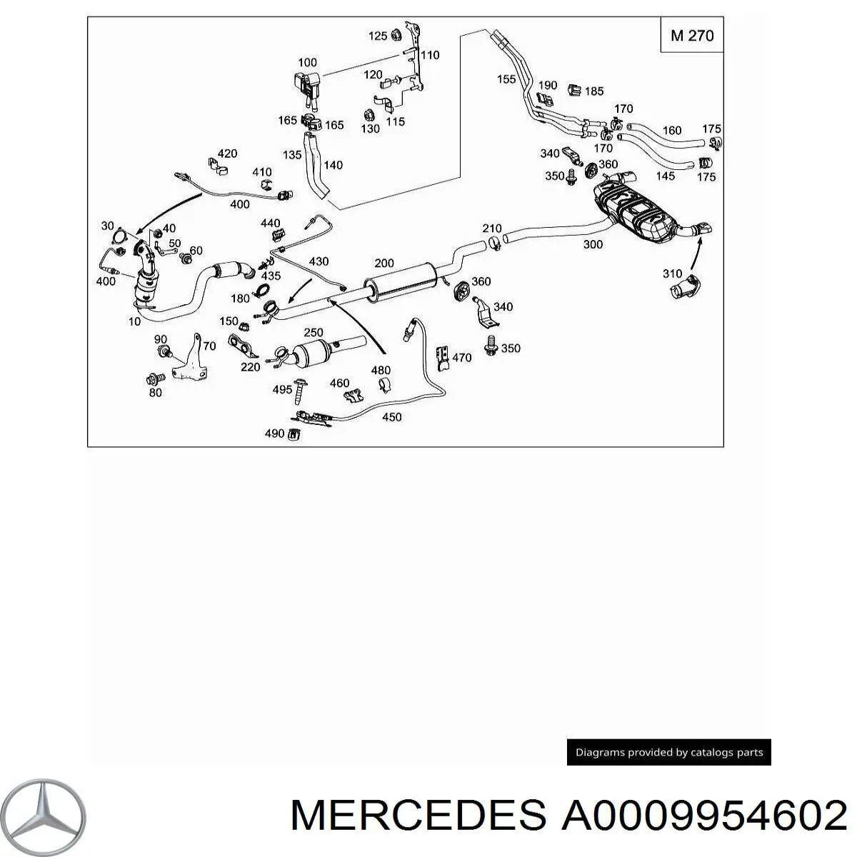  Mercedes A0009954602 цена, от 25.34 USD
