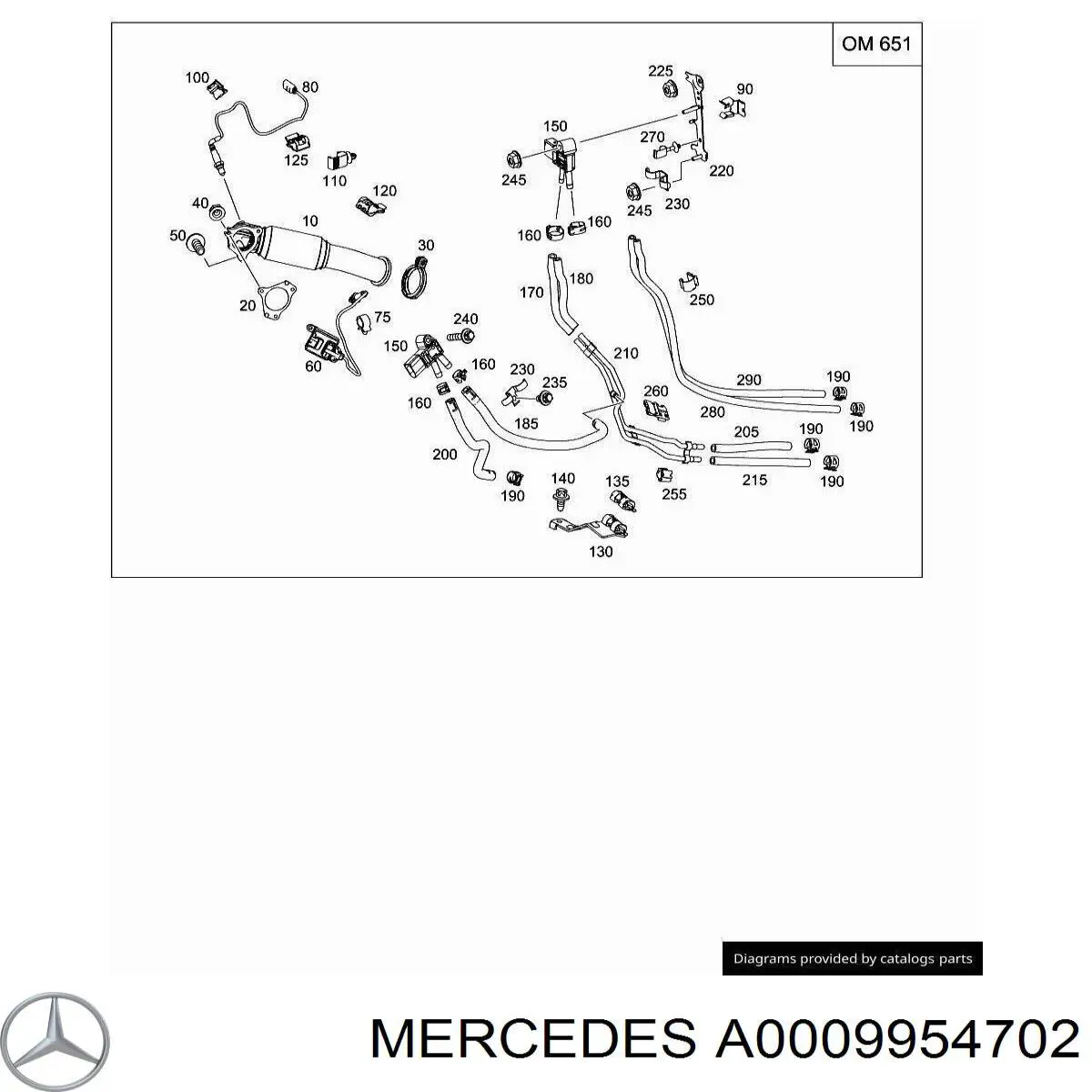 A0009954702 Mercedes хомут глушителя передний
