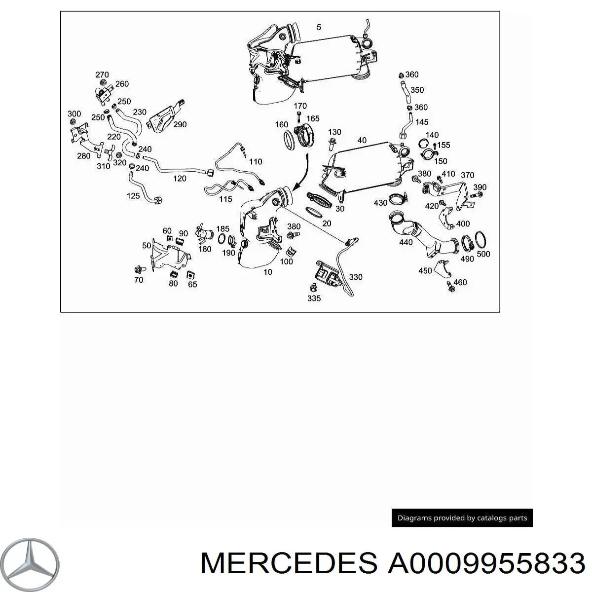 Хомут крепления форсунки Ad Blue на Mercedes E (A238)