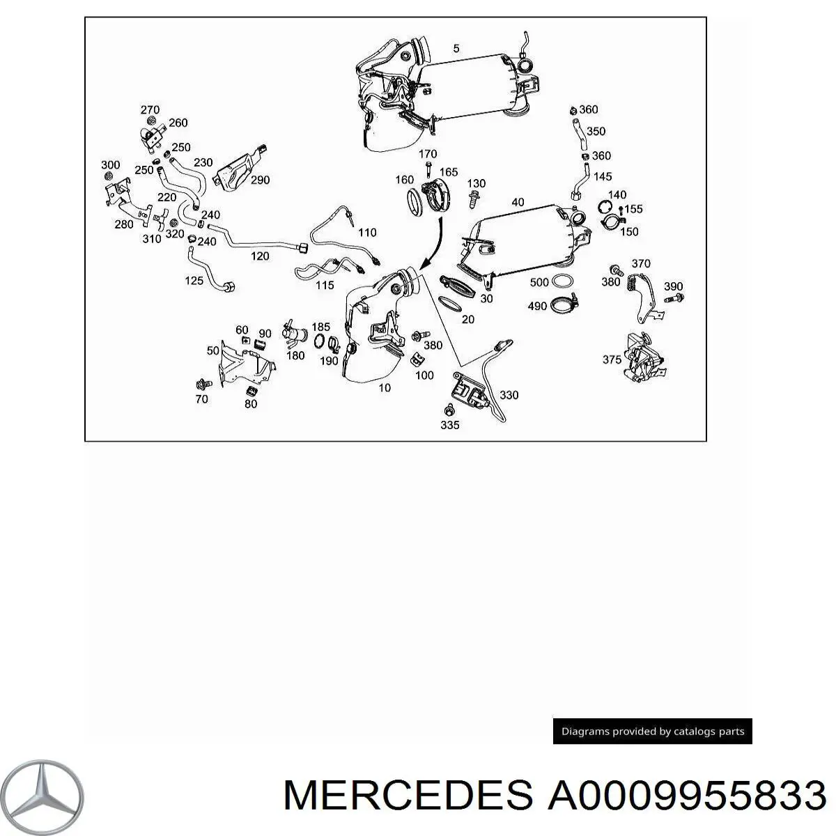 Купить 0009955833 Mercedes Хомут крепления форсунки Ad Blue