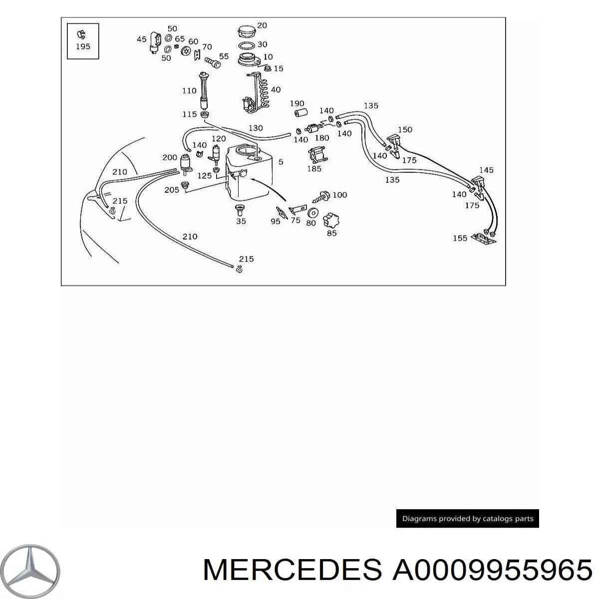 Mercedes A0009955965 цена, от 1.52 USD