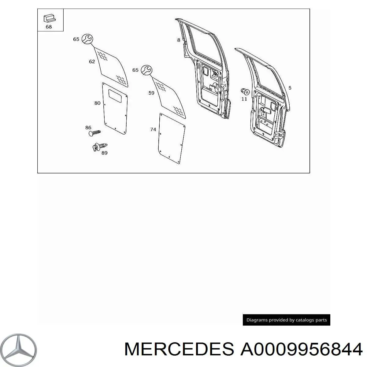 Купить A0009956844 Mercedes Фиксатор (скоба) проводки