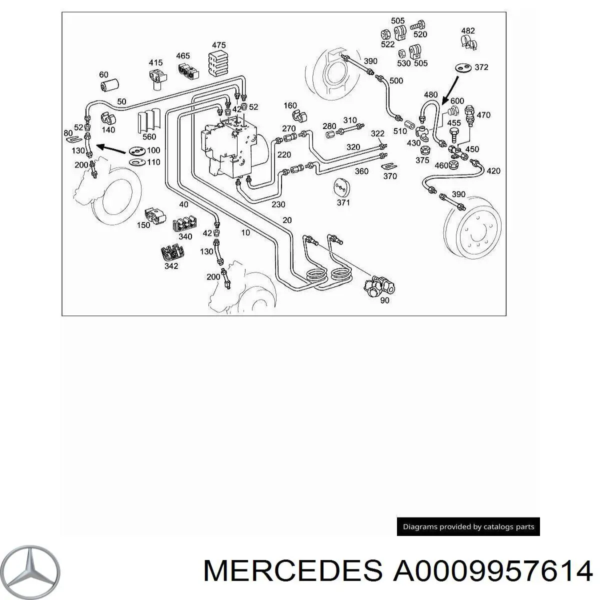 Скоба тормозной трубки Mercedes A0004291240 цена, от 4.35 USD