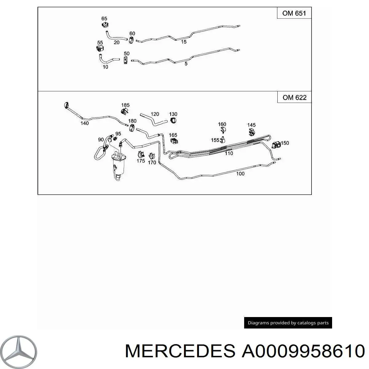  Mercedes A0009958610 цена, от 1.30 USD