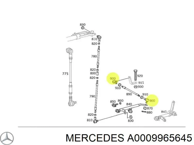 Наконечник тяги КПП A0009965645 Mercedes