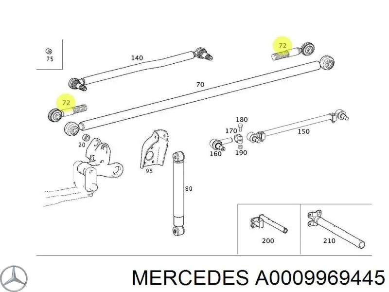 Наконечник тяги КПП A0009969445 Mercedes