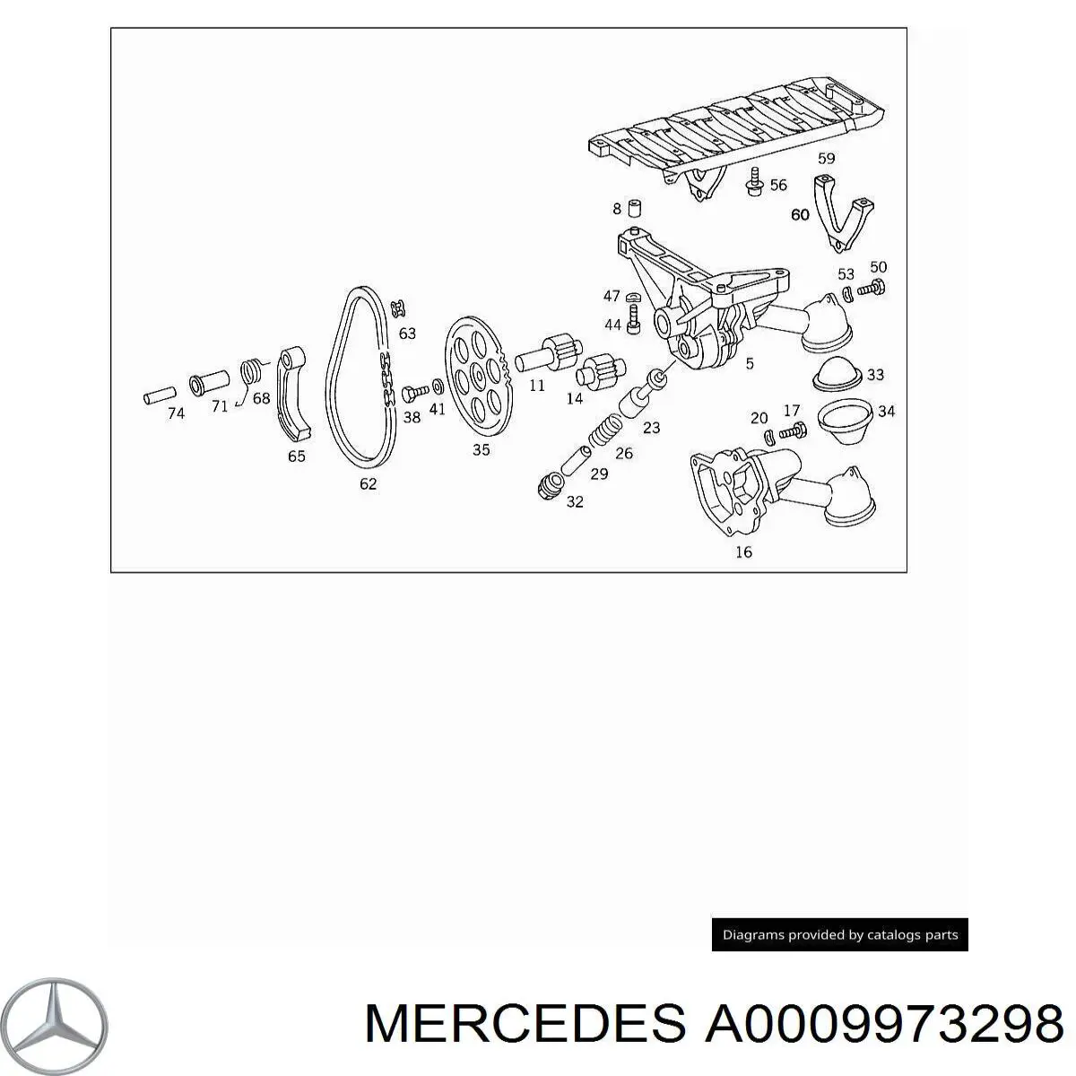 Замок цепи Mercedes A0009971098 цена, от 3.56 USD