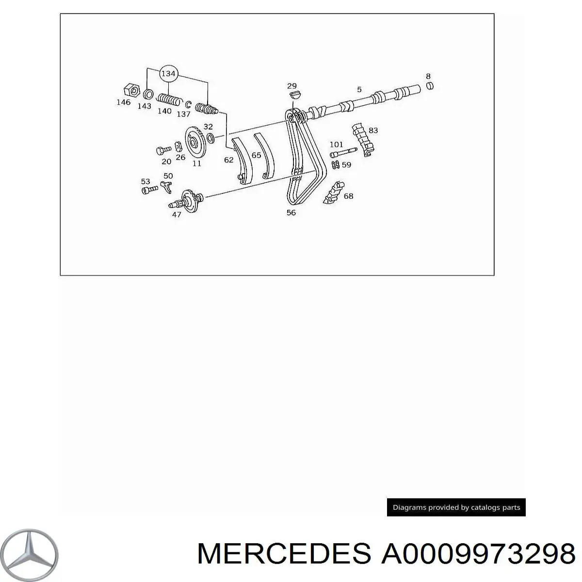 Замок цепи A0009973298 Mercedes