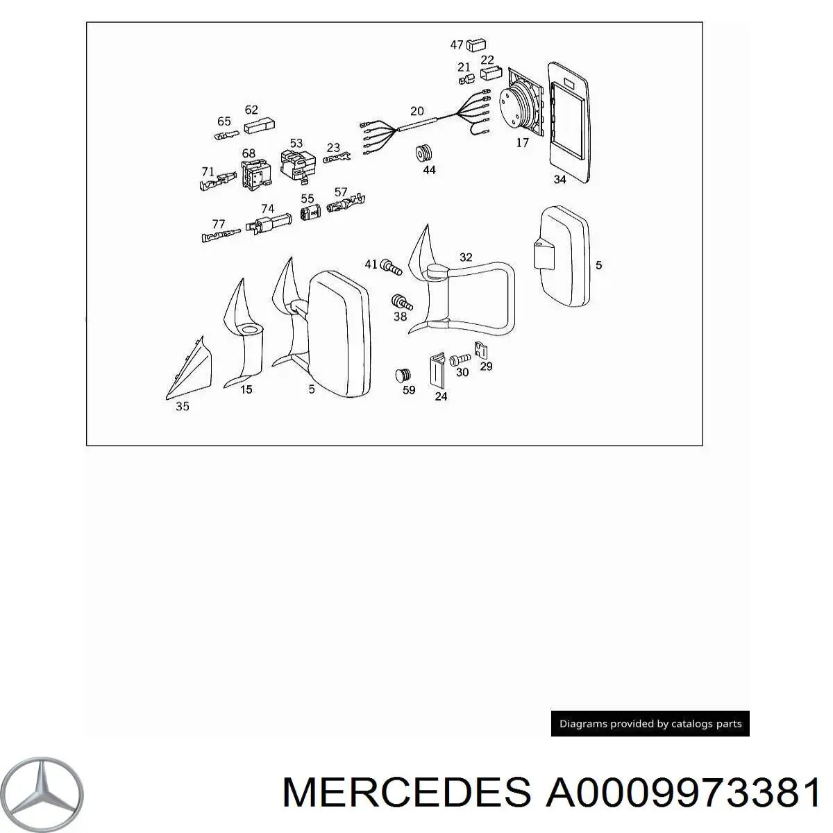  Mercedes A0009973381 цена, от 3.46 USD