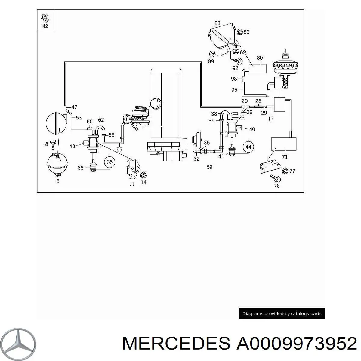 A0009973952 Mercedes 