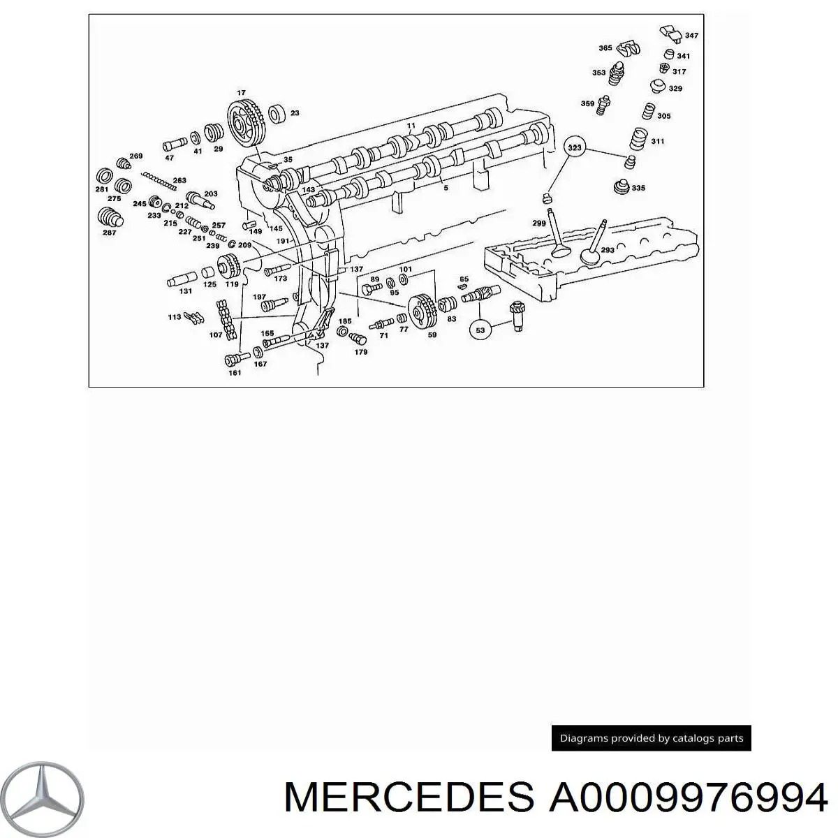Цепь привода распредвала Mercedes A0009976994 цена, от 67.72 USD