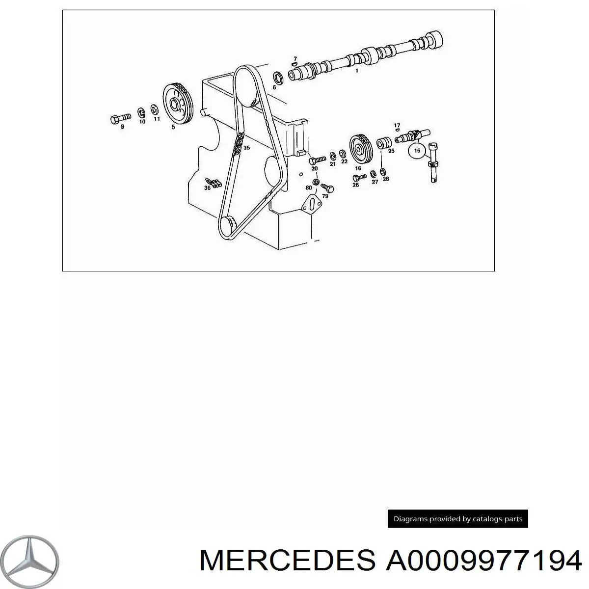 A0009977194 Mercedes цепь грм