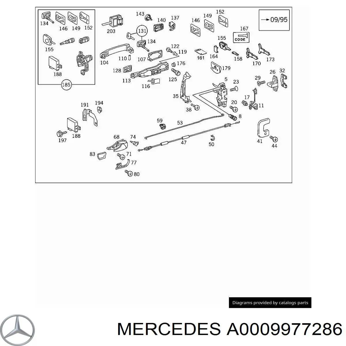 Купить A0009977286 Mercedes Крышка бачка омывателя