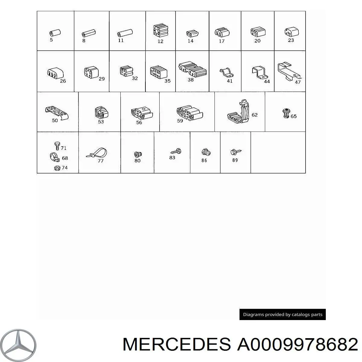  Mercedes A0009978682 цена, от 82.56 USD