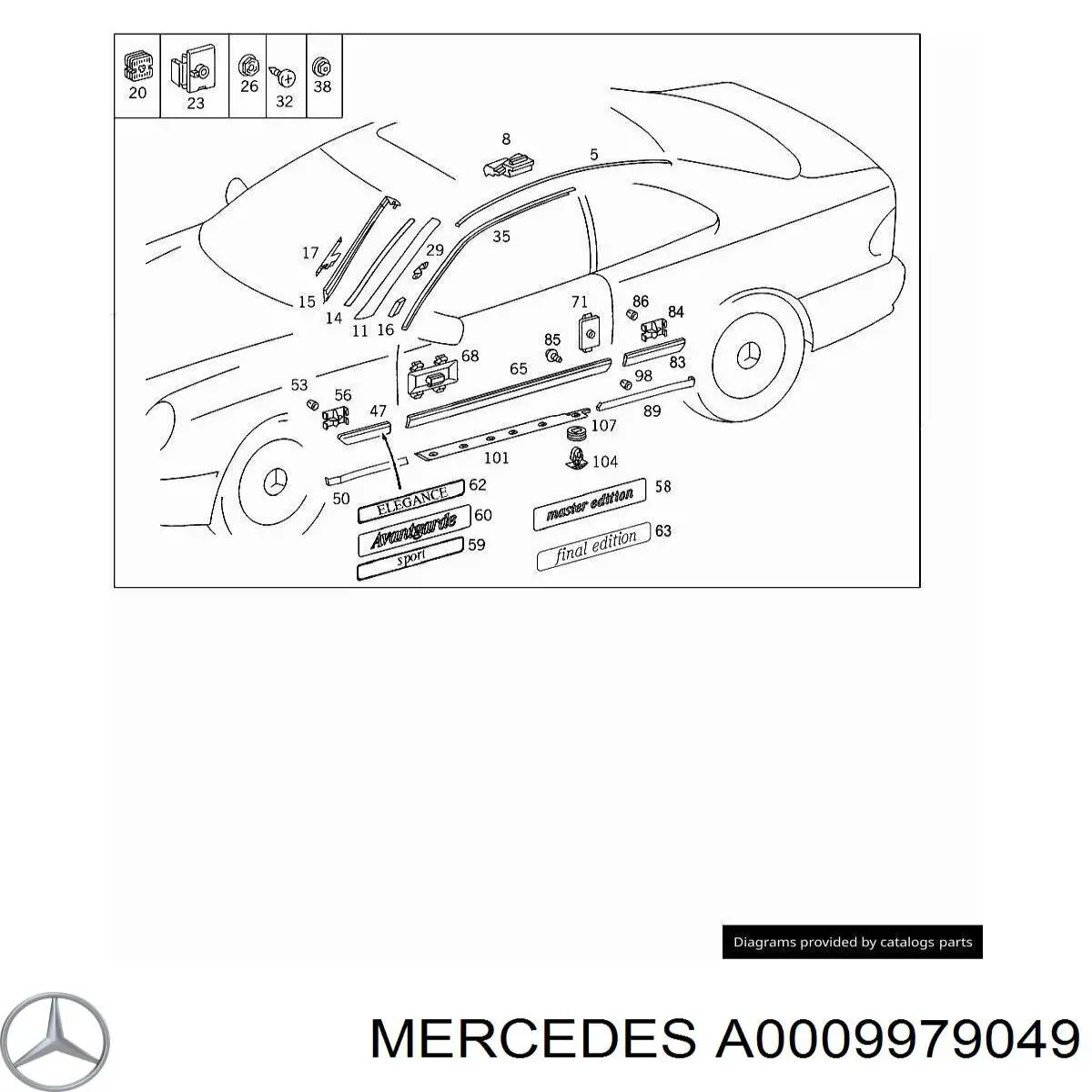 A0009979049 Mercedes 