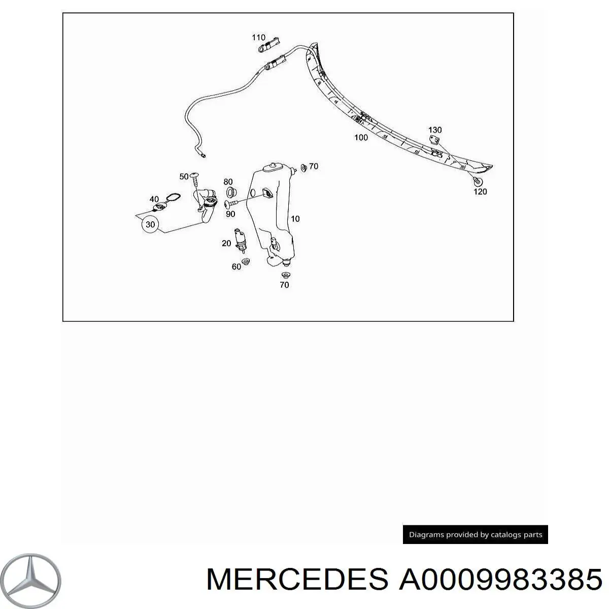 Купить 9983385 Mercedes Пистон (клип) крепления молдинга двери