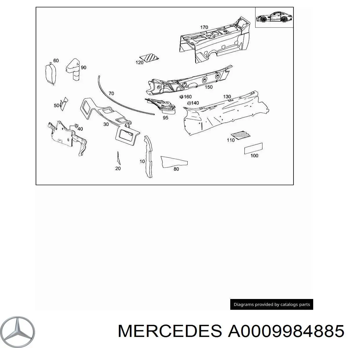  Mercedes A0009984885 цена, от 0.22 USD