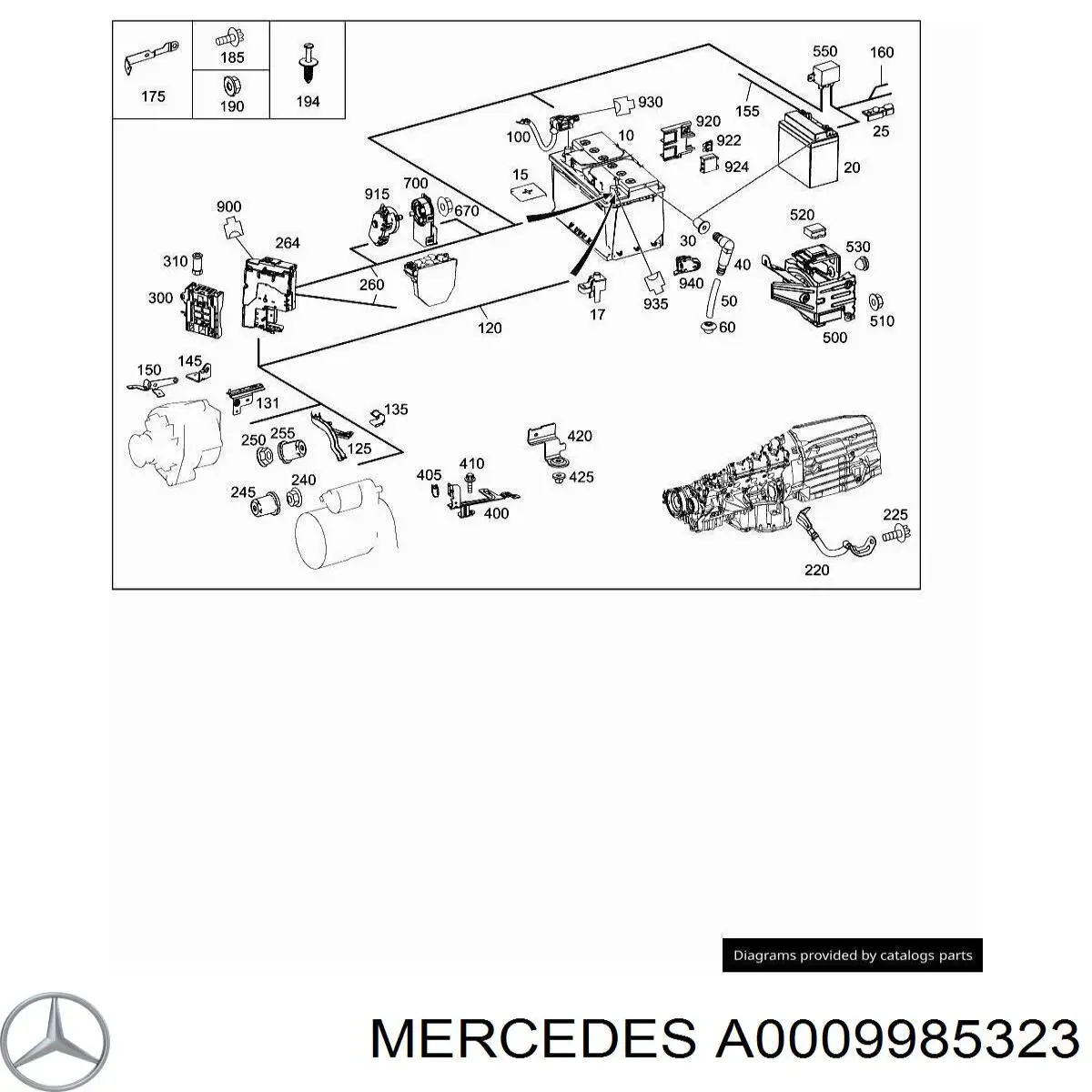 A0009985323 Mercedes 