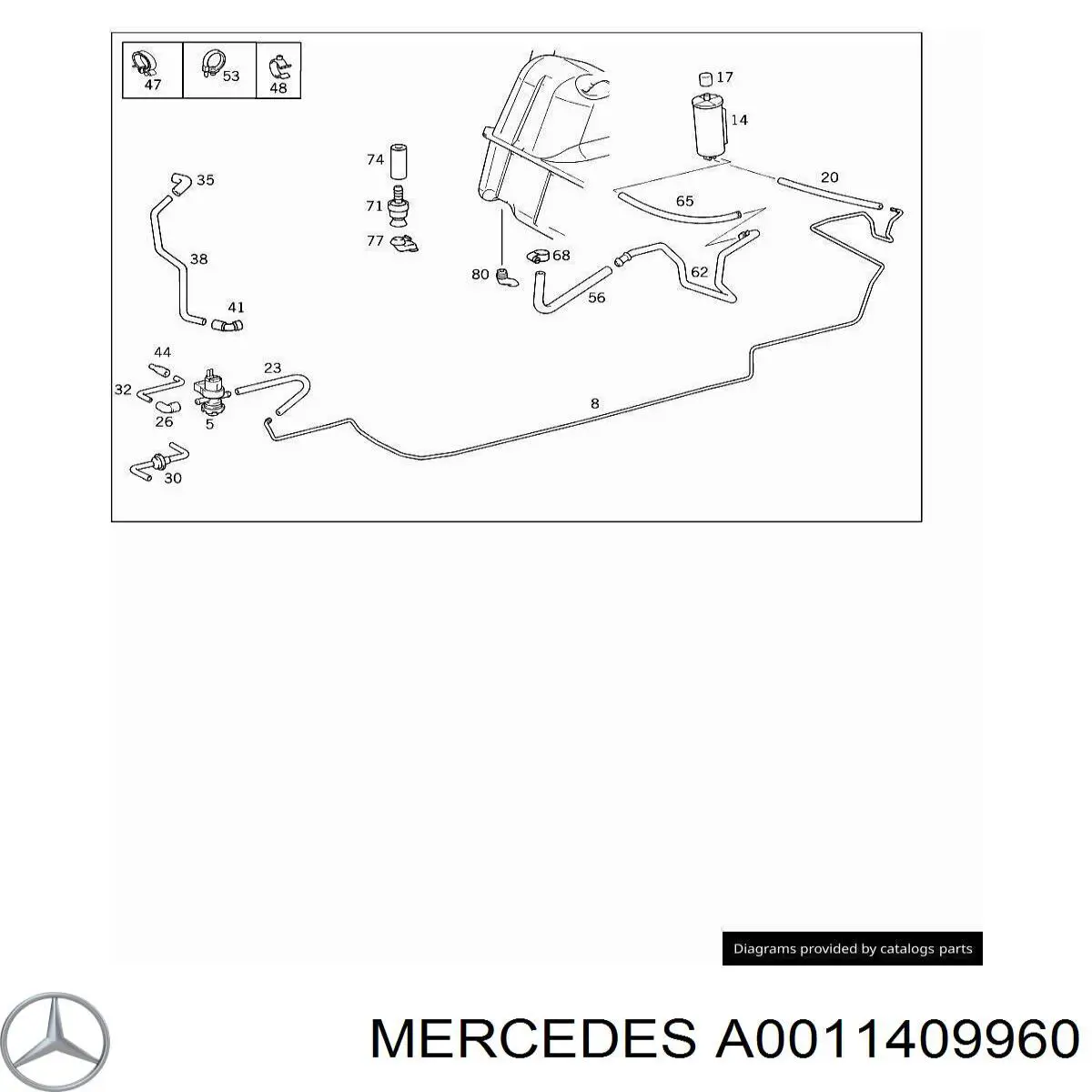 Купить A0004702293 Mercedes Клапан регенерации топлива