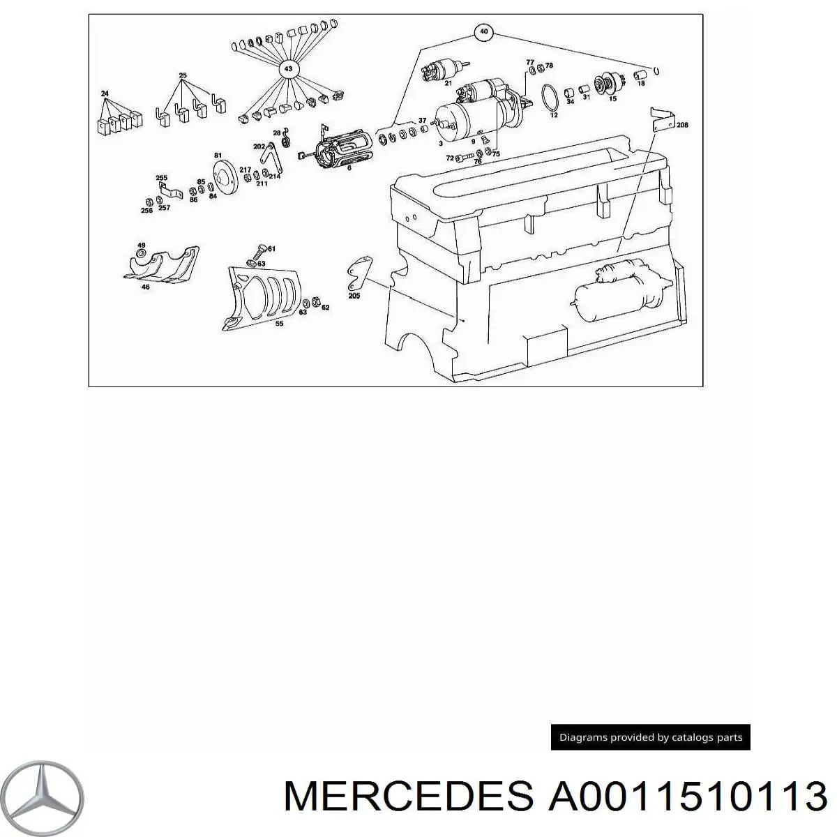 A0011510113 Mercedes бендикс стартера