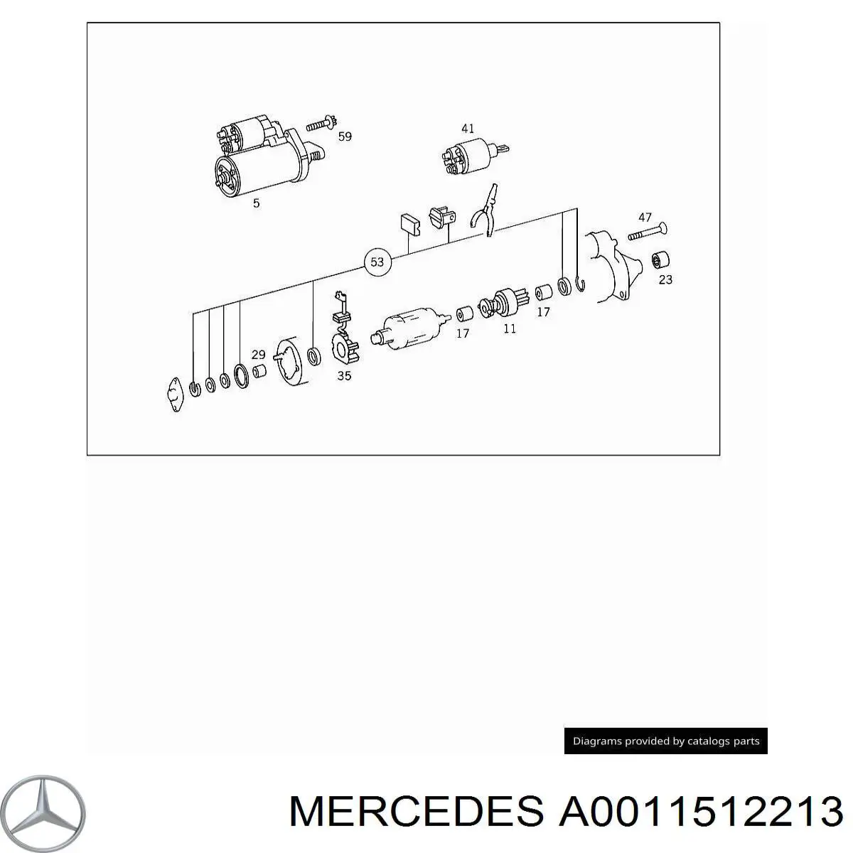 A0011512213 Mercedes бендикс стартера
