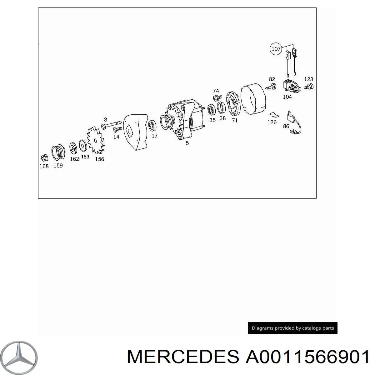  Mercedes A0011561601 цена, от 12.67 USD