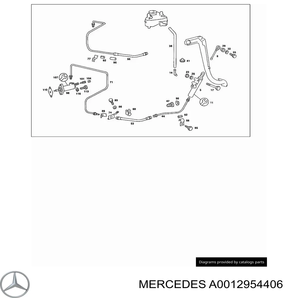 A0012954406 Mercedes главный цилиндр сцепления
