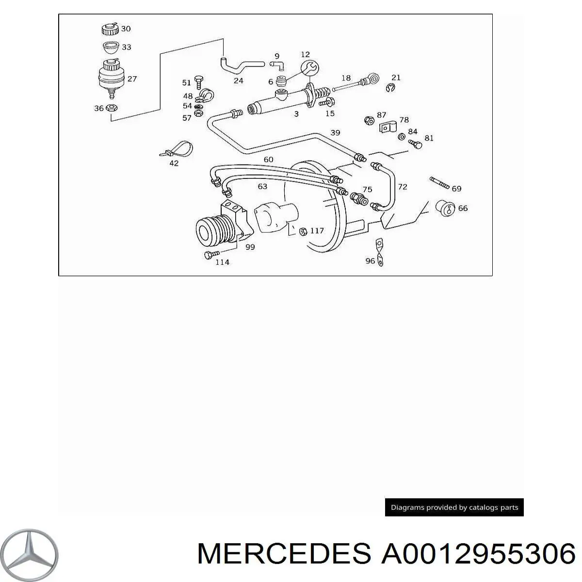 Главный цилиндр сцепления A0012955306 Mercedes