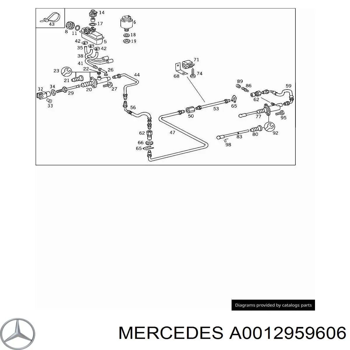 Цилиндр сцепления главный Mercedes A0012959606