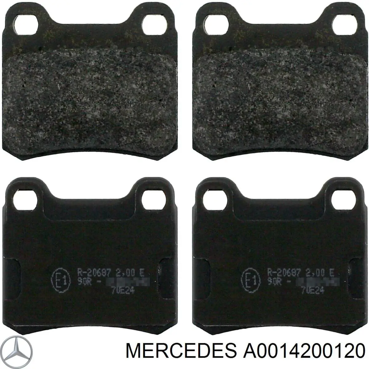 Задние тормозные колодки A0014200120 Mercedes