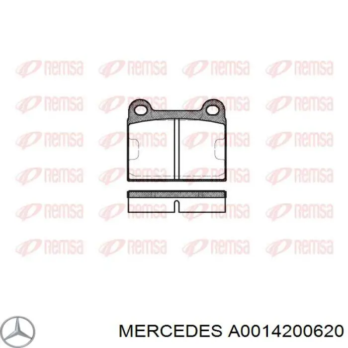 A0014200620 Mercedes колодки тормозные задние дисковые