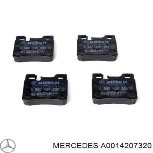 Колодки дисковые  Mercedes A0014207320 цена, от 13.00 USD