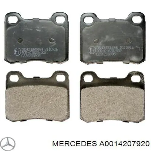 Задние тормозные колодки A0014207920 Mercedes