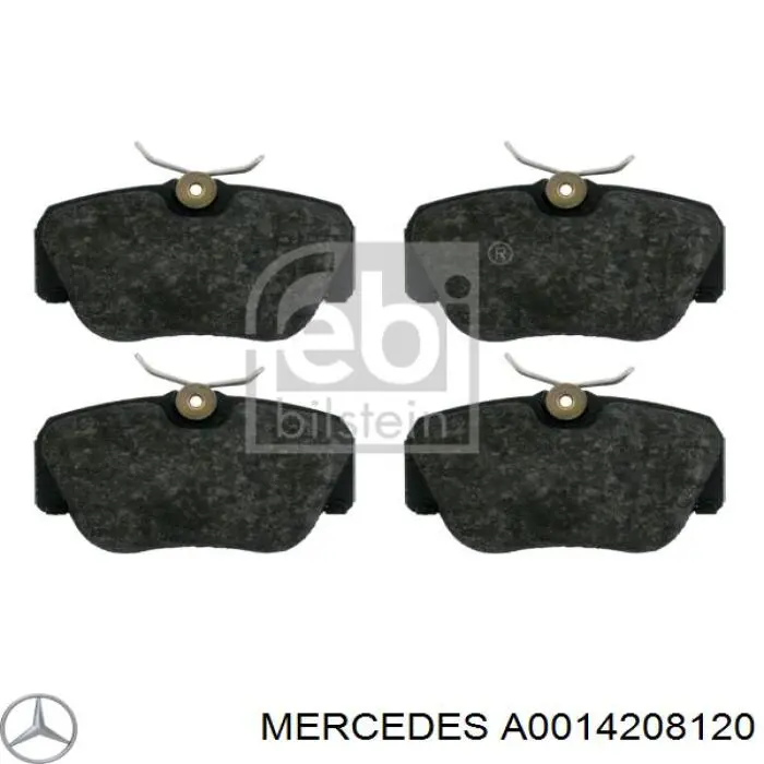 Передние тормозные колодки A0014208120 Mercedes
