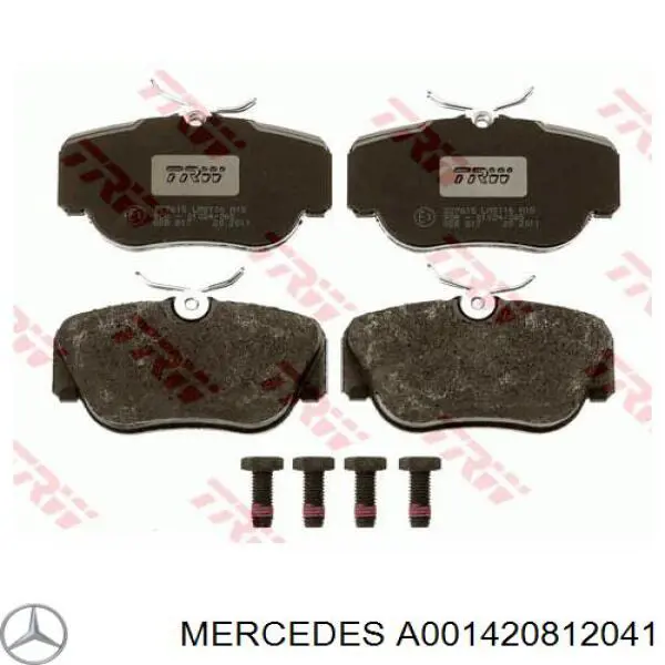 Передние тормозные колодки 001420812041 Mercedes