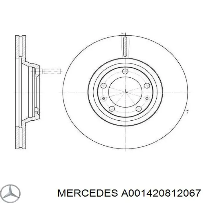 Передние тормозные колодки A001420812067 Mercedes