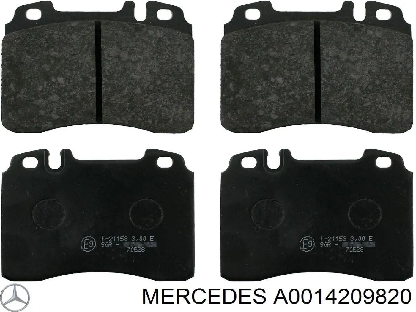 Передние тормозные колодки A0014209820 Mercedes