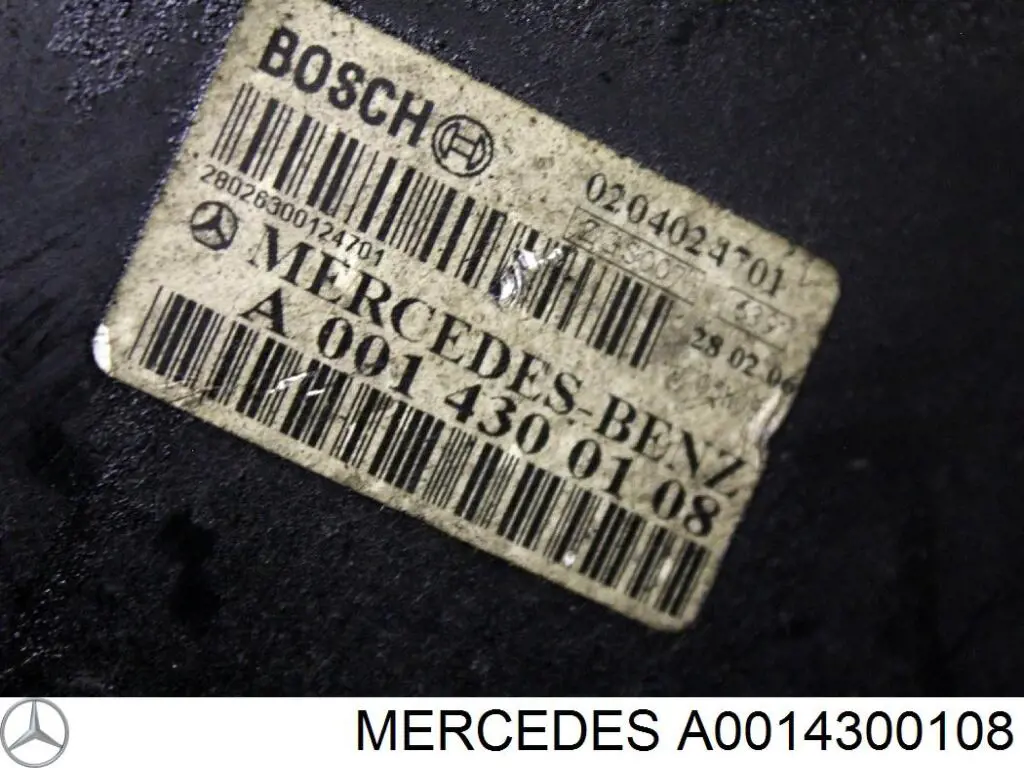 A0014300108 Mercedes reforçador dos freios a vácuo