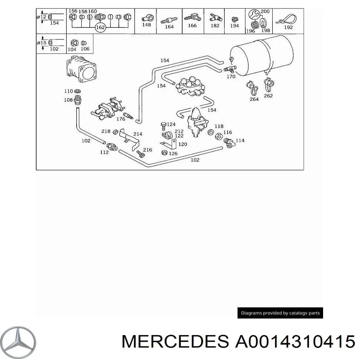 Осушитель воздуха пневматической системы A0014310415 Mercedes