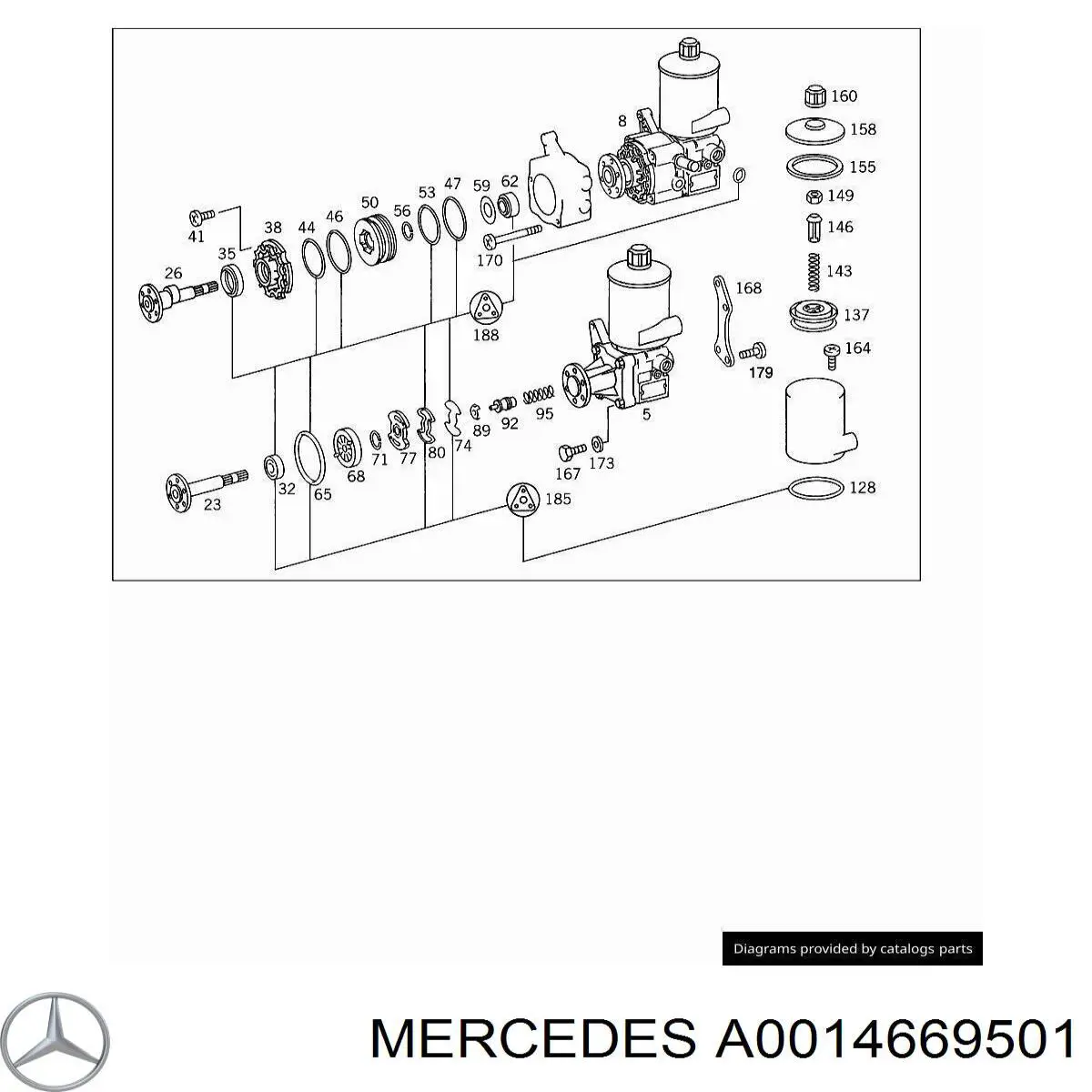 A0014669501 Mercedes ГУР руля